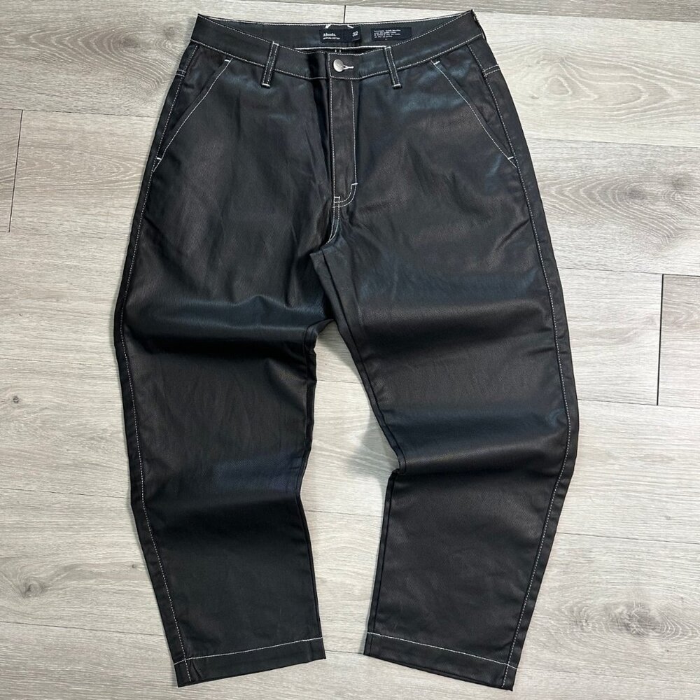 NWT Sample Afends - Louie - Men's Coated Organic Black Denim Jeans - Size 32x28